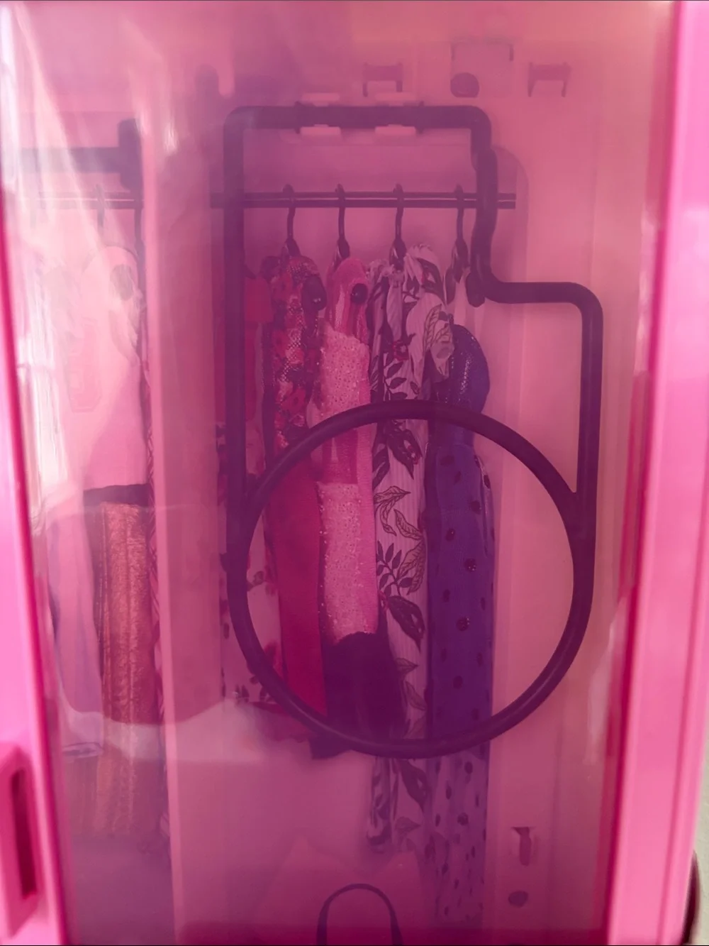 Barbie New! Pink Closet Garment Storage with Hangers